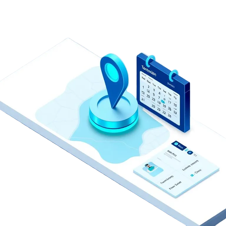 Geofenced technician attendance tracking